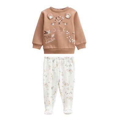 Ensemble bébé sweat et pantalon en molleton Mini Loutre PETIT BEGUIN