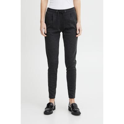 Pantalon coupe slim, taille élastiquée ICHI