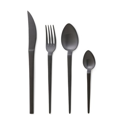 Servizio di posate 16 pezzi in inox nero opaco, Oslo AM.PM