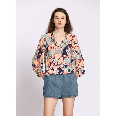Bedruckte Bluse mit langen Ärmeln SEE U SOON