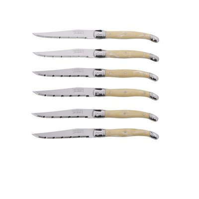 Coffret de 6 couteaux Laguiole en corne JEAN DUBOST