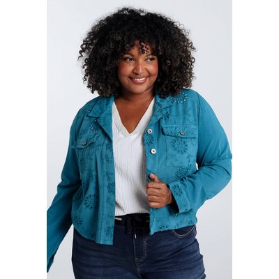 Veste jean brodée clearance