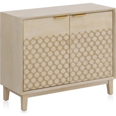 Commode bois  motif géométrique finition  vieilli RECOLLECTION