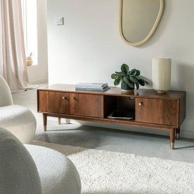 Meuble TV 3 portes en bois d'acacia  EMIEL MADE IN MEUBLES 