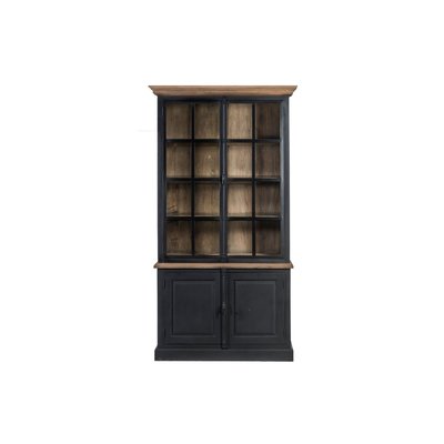 Buffet vaisselier en bois noir 2 portes vitrées - DALILA HELLIN, DEPUIS 1862