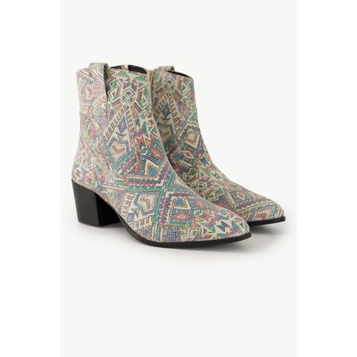 Bottines en cuir effet serpent, largeur H ULLA POPKEN