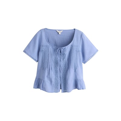 Blouse à manches courtes avec dentelle NEXT