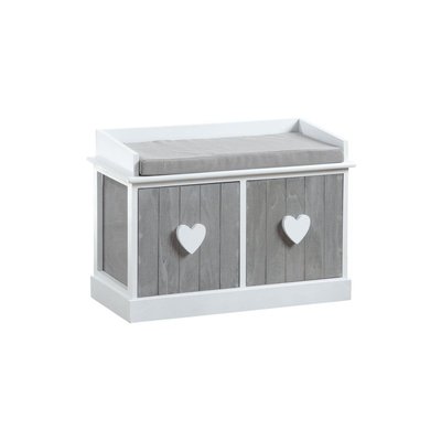 Banc avec rangements avec coeurs AUBRY GASPARD