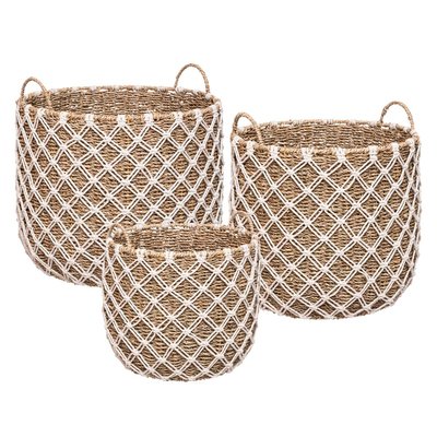 Set de 3 paniers rond PALM ATMOSPHERA