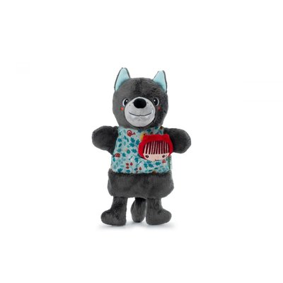 Peluche marionnette à main Louis le loup LILLIPUTIENS