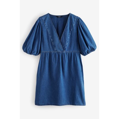 Robe courte à manches bouffantes NEXT