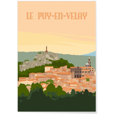Affiche ville Le Puy-en-Velay L'AFFICHERIE