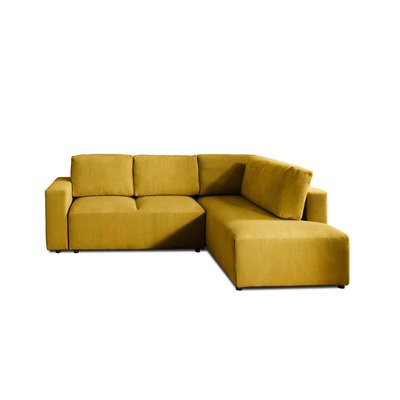Canapé d'Angle Convertible en Velours côtelé 5 places - LIVY LISA DESIGN