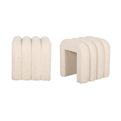 Pouf contemporain tissu (lot de 2) ITO SWEEEK
