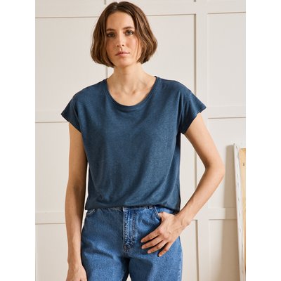 T-shirt col rond lin et viscose CYRILLUS