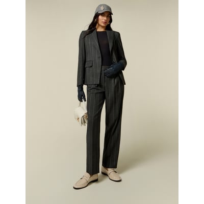 Pantalon carotte rayé OLTRE