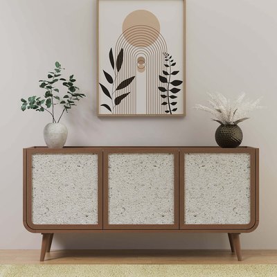 Ozen Stone & Mango Wood 3 Door Sideboard ÉDITÉ