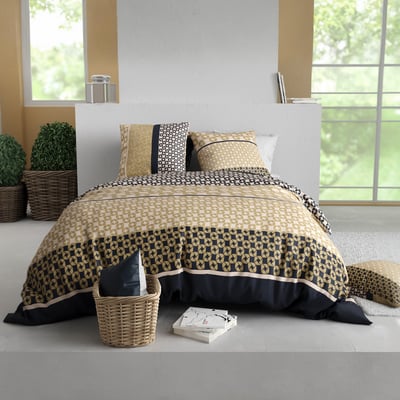 Parure de lit - Housse de couette + taie 100% Coton 57 fils EDEN