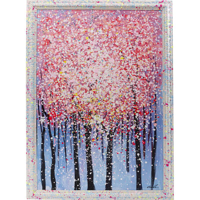 Toile en coton encadrée avenue florissante KARE DESIGN