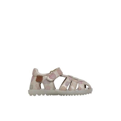 Sandales semi-fermées en cuir laminé avec coeur imprimé SEE NATURINO