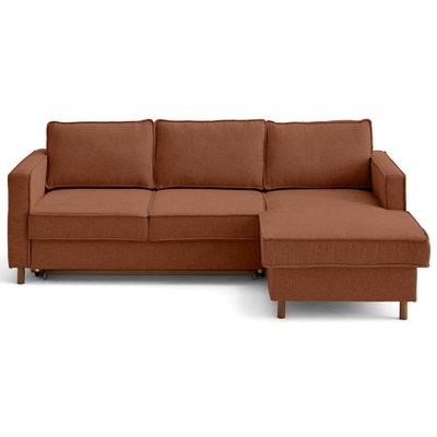 Canapé d'Angle Convertible en Tissu velours relief 4 places - JAKE LISA DESIGN