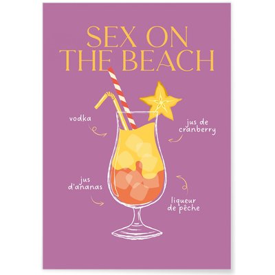 Affiche Cocktail Sex on the beach 2 L'AFFICHERIE