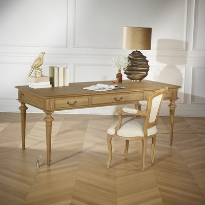 Bureau 3 tiroirs en chêne MEGHAN ROBIN DES BOIS