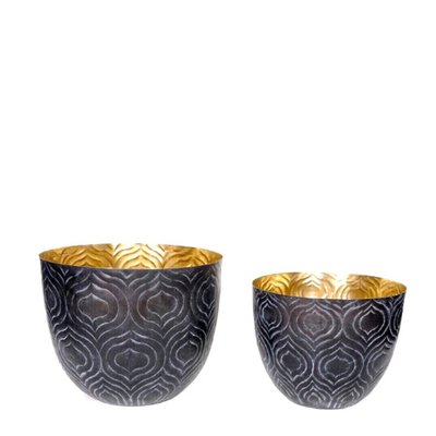 Set de 2 cache-pots décoratifs H25 SIA DECO