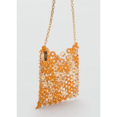 Sac porté épaule fleurs métalliques MANGO
