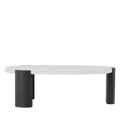 Table basse ovale en bois 125x70.5cm- KRES VENTURE HOME