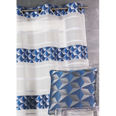 Voilage en jacquard fantaisie à rayures horizontales HOME MAISON