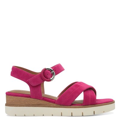 Sandales compensées en cuir TAMARIS