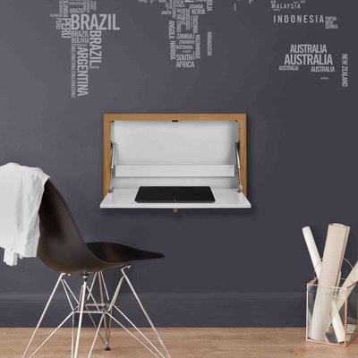 Bureau mural en bois TERRE DE NUIT