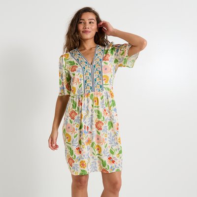 Robe longueur genou à imprimé fleuri GRAIN DE MALICE