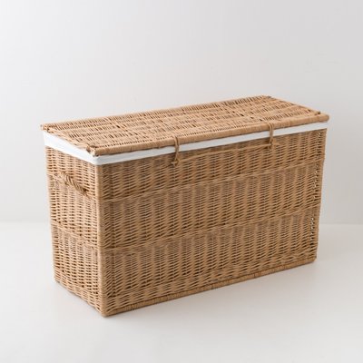 Coffre en osier avec garniture coton KOK