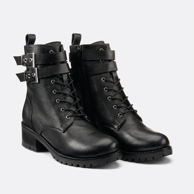 Botas con cordones Davina, piel granulada COSMOPARIS