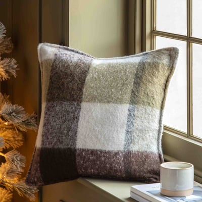 Check Faux Moira Cushion ÉDITÉ