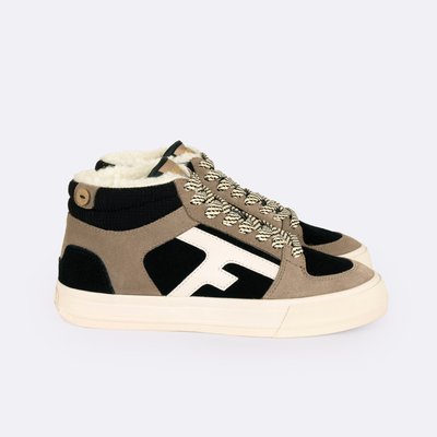 Tennis suède et coton recyclé Walnut MID FAGUO