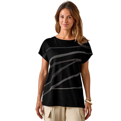 Tee-shirt avec strass manches T DAXON