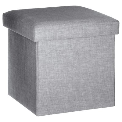 Pouf coffre pliable Tomaz - L. 38 x H. 38 cm ATMOSPHERA
