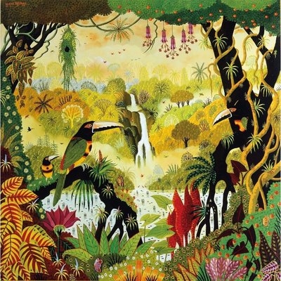 Toucans à la cascade PUZZLE MICHELE WILSON