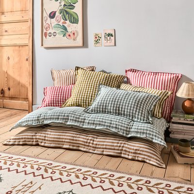 Colchoneta para exterior de rayas, lino de algodón de 120 cm, Cottage LA REDOUTE INTERIEURS