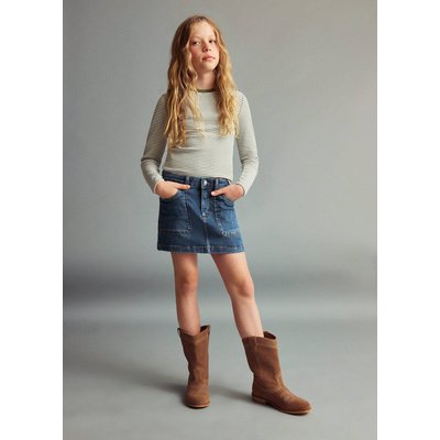 Jupe denim coton MANGO KIDS