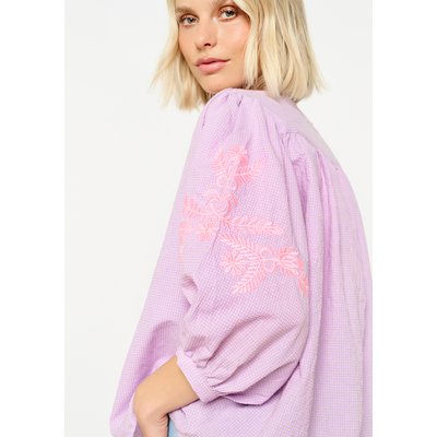 Chemise en vichy avec broderie LOLALIZA