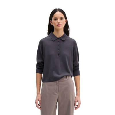 Polo en maille fine regular en noble mélange de laine mérinos et de viscose MARC O'POLO