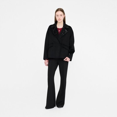 Manteau en laine avec broderies bijoux LIU JO