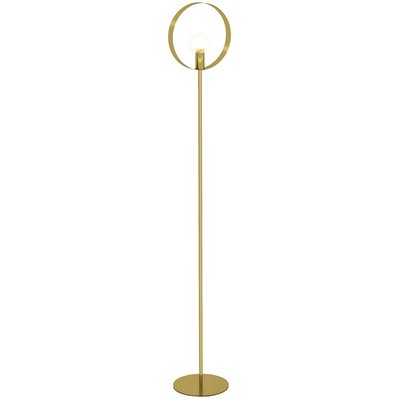 Lampadaire design néo-rétro circulaire H. 1,70 m max. 40 W métal doré HOMCOM