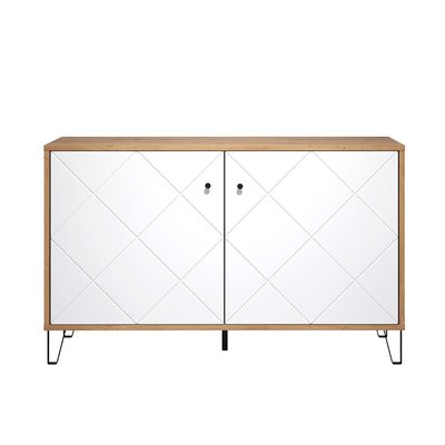 Buffet 2 portes décor chêne artisan L123 cm - Touch CALICOSY