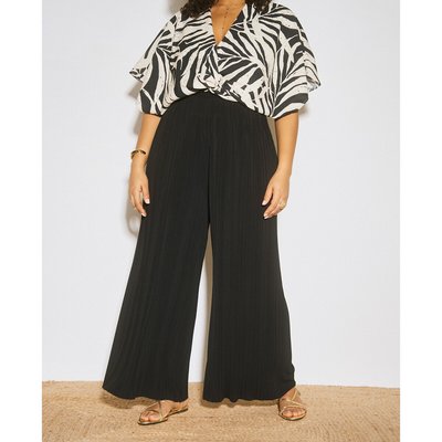 Zeladana Pleated Palazzo Trousers, Length 29.5" ALMÉ