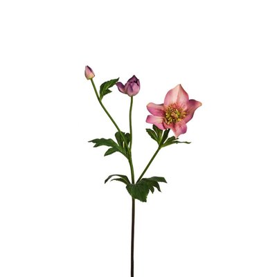 Tige de rose de noël artificielle H45 SIA DECO